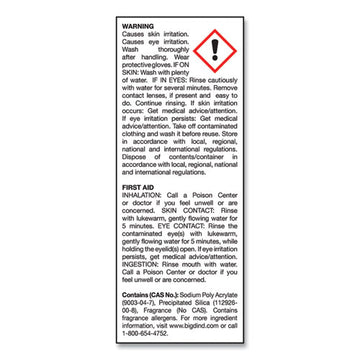 Big D Industries D-vour Absorbent Powder, Canister, Lemon, 16oz, 6-carton freeshipping - TVN Wholesale